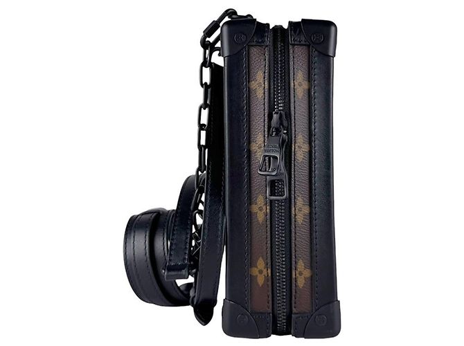 Louis Vuitton Monogram Tuftage Vertical Soft Trunk Schultertasche Braun Schwarz - Ansicht 2