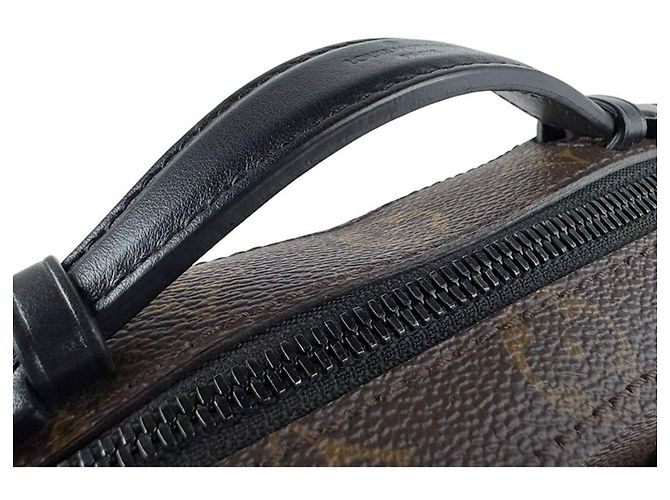 Borsa a tracolla Louis Vuitton in Monogram Macassar Marrone Nero Monogramma - vista 10