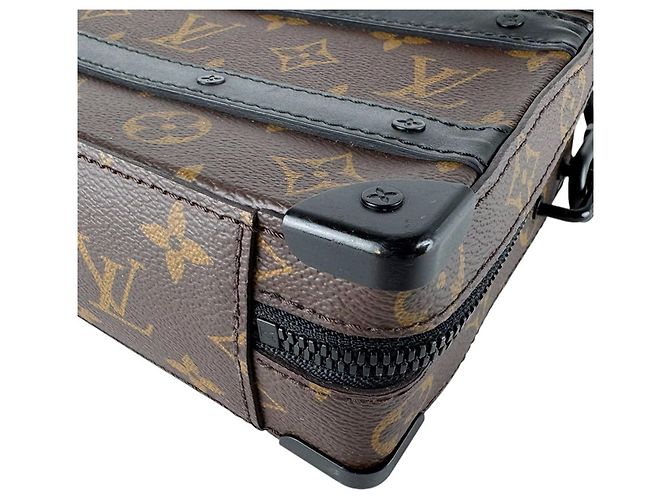 Borsa a tracolla Louis Vuitton in Monogram Macassar Marrone Nero Monogramma - vista 7