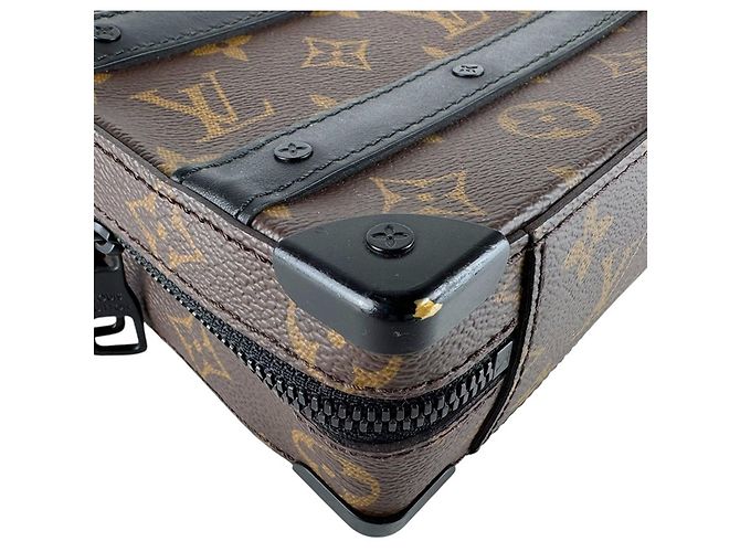 Borsa a tracolla Louis Vuitton in Monogram Macassar Marrone Nero Monogramma - vista 8