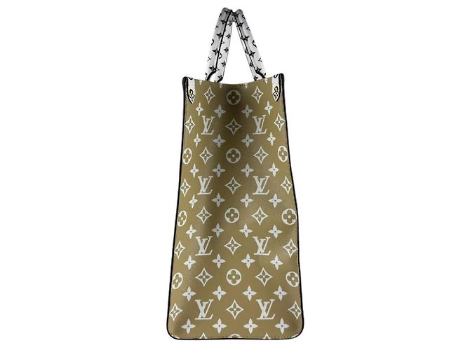 Borsa Louis Vuitton Monogram Giant OnTheGo GM Bianco Beige Cachi - vista 2