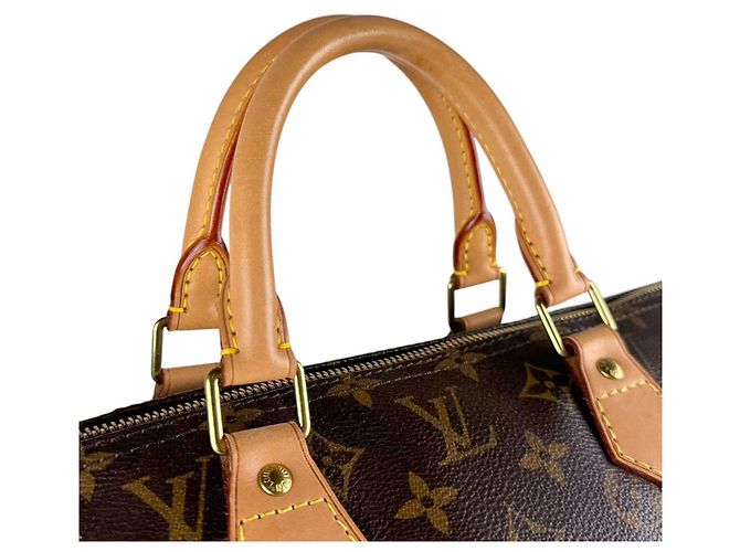 Borsa Boston Louis Vuitton Speedy 40 Monogram Canvas Marrone Monogramma - vista 9