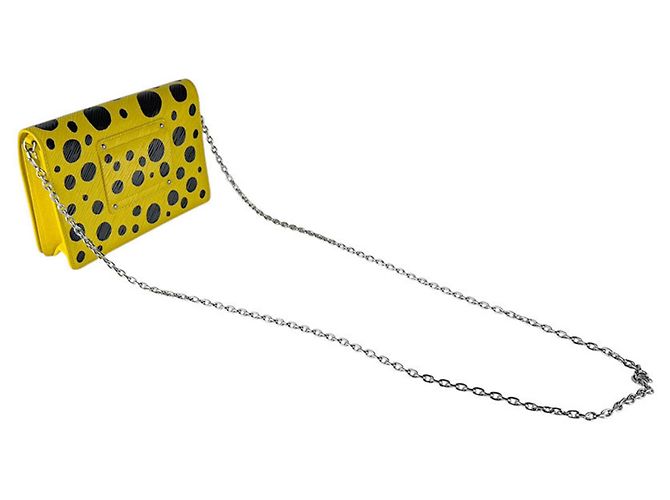 Borsa a tracolla in pelle Epi Louis Vuitton Nero Giallo - vista 10