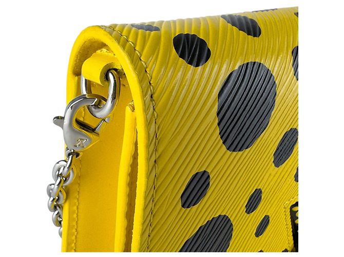 Borsa a tracolla in pelle Epi Louis Vuitton Nero Giallo - vista 6