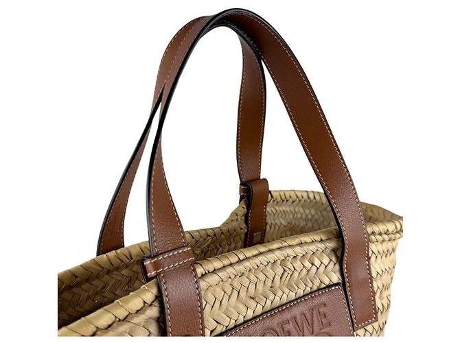 Pouch con coulisse Loewe marrone e blu navy - vista 10