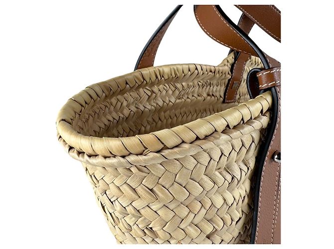 Pouch con coulisse Loewe marrone e blu navy - vista 7