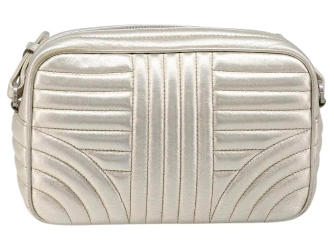 Prada Camera Diagramme Quilted Leather Small Metallico - vista 2