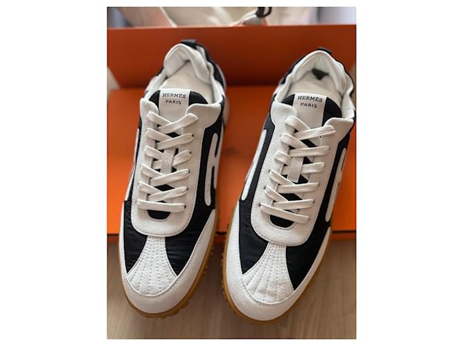 Hermès Sneakers Hermes Paris Nero Bianco - vista 2