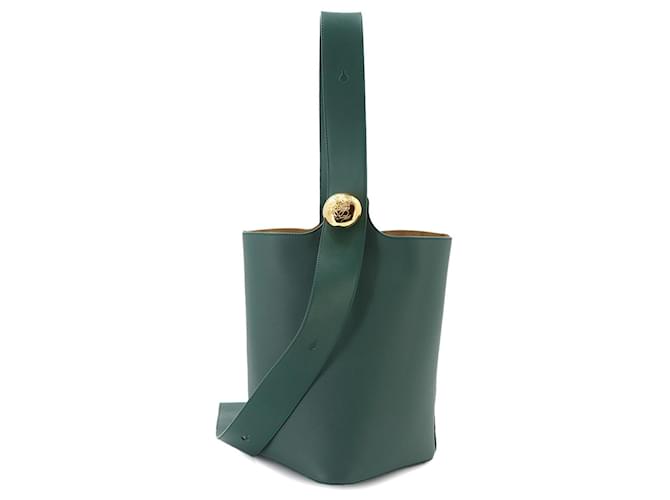 Borsa a secchiello Loewe Pebble Medium Verde - vista 2