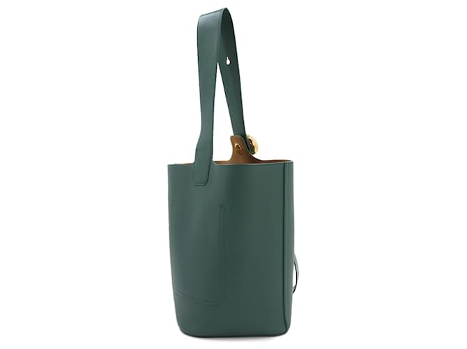 Borsa a secchiello Loewe Pebble Medium Verde - vista 4