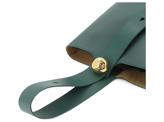 Borsa a secchiello Loewe Pebble Medium Verde - vista 6