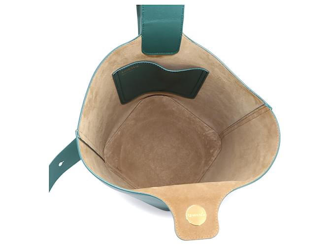 Borsa a secchiello Loewe Pebble Medium Verde - vista 7
