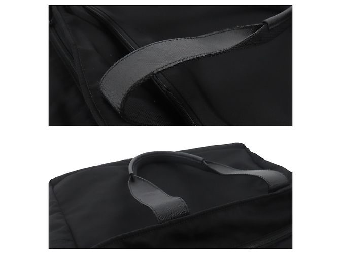 Borsa tote Prada in nylon Saffiano Nero - vista 10