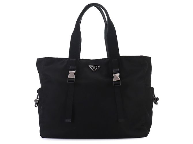 Borsa tote Prada in nylon Saffiano Nero - vista 2