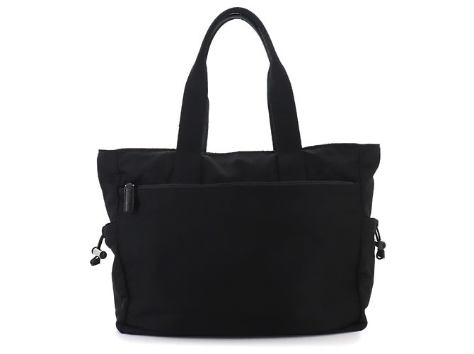 Borsa tote Prada in nylon Saffiano Nero - vista 3