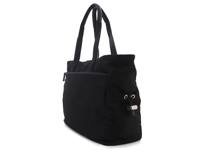 Borsa tote Prada in nylon Saffiano Nero - vista 4