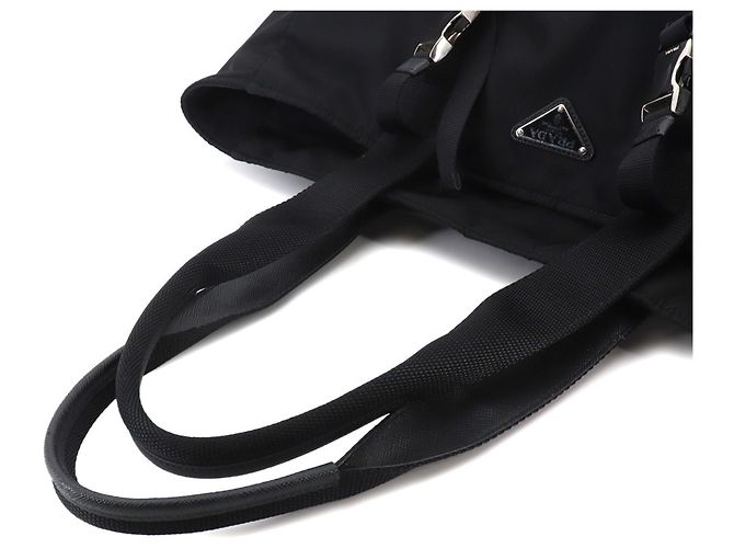 Borsa tote Prada in nylon Saffiano Nero - vista 6
