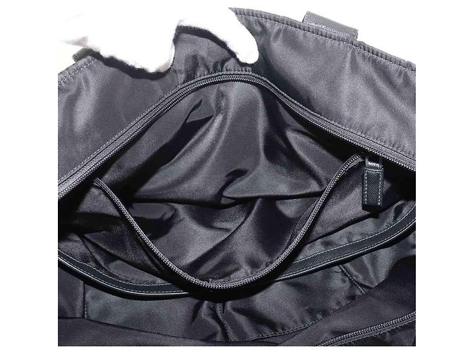 Borsa tote Prada in nylon Saffiano Nero - vista 8