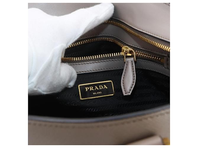 Borsa Prada Saffiano Gray Marrone - vista 9