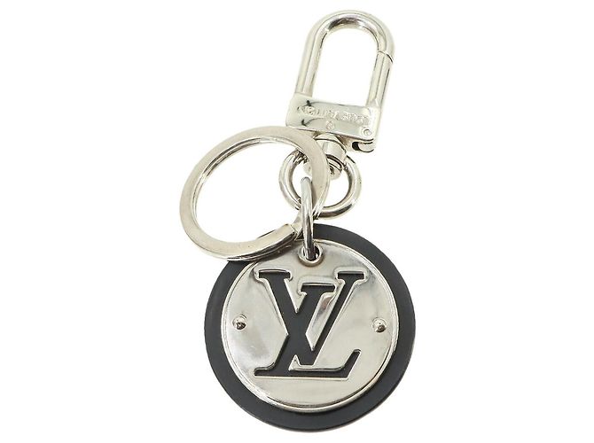 Portachiavi Louis Vuitton LV Circle Nero Argento - vista 2