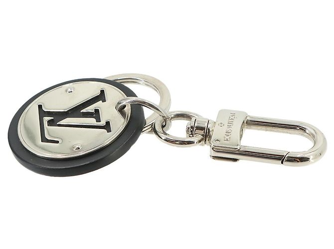 Portachiavi Louis Vuitton LV Circle Nero Argento - vista 3