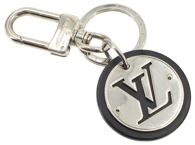Portachiavi Louis Vuitton LV Circle Nero Argento - vista 4