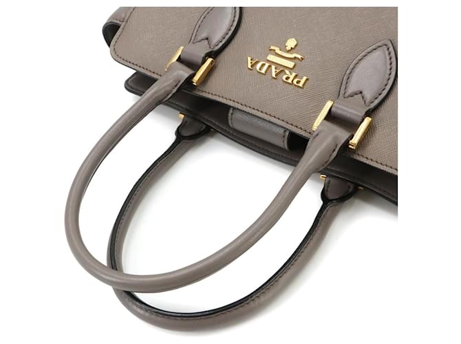 Borsa 2-Way Prada Saffiano Marrone - vista 7