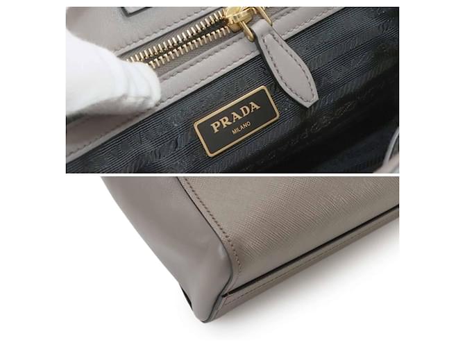 Borsa 2-Way Prada Saffiano Marrone - vista 9