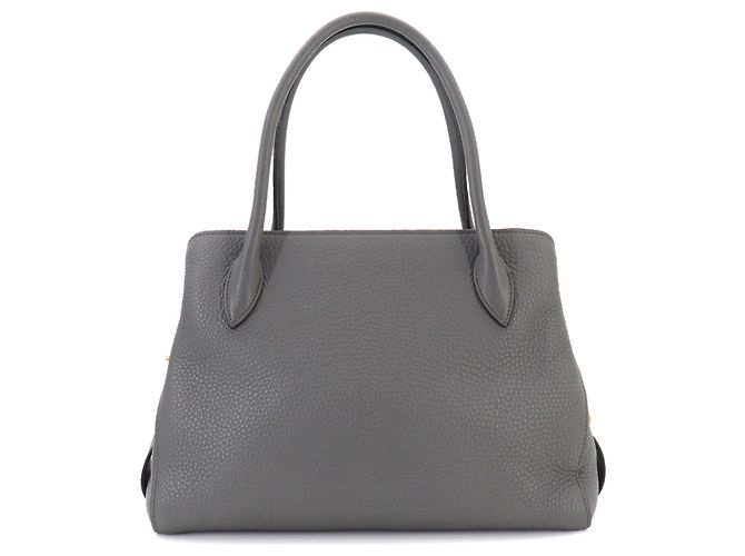 Borsa 2-Way in pelle grigia Prada Marrone - vista 4