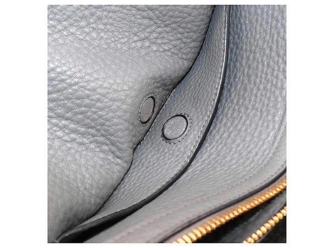 Borsa 2-Way in pelle grigia Prada Marrone - vista 9