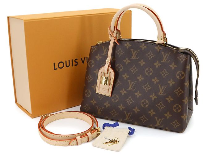 Bolsa Louis Vuitton Petit Palais PM Monogram Marrom Monograma - vista 3
