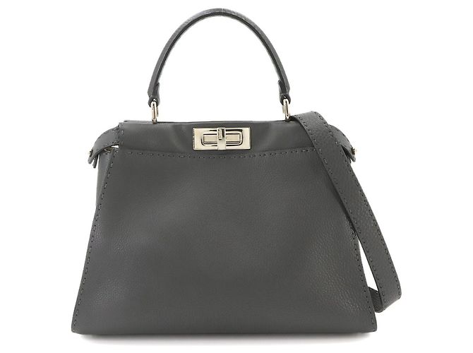 Bolso Fendi Selleria Peekaboo Regular Castaño - vista 2