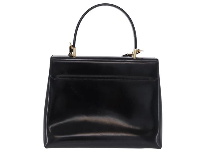 Salvatore Ferragamo Gancini Top Handle Leather Nero - vista 2