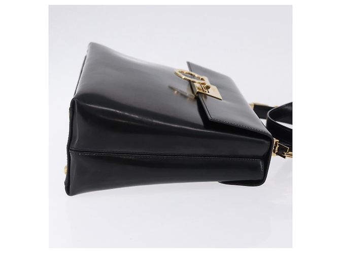 Salvatore Ferragamo Gancini Top Handle Leather Nero - vista 3