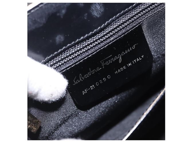 Salvatore Ferragamo Gancini Top Handle Leather Nero - vista 6