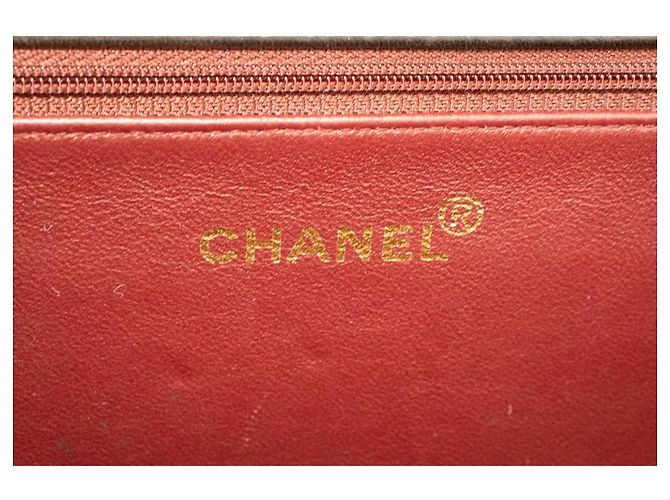 Chanel Vintage Full Flap Quilted Lambskin Small Nero - vista 5