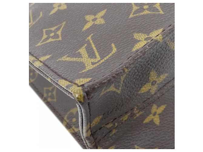 Borsa Louis Vuitton Monogram Sac Plat Marrone - vista 3