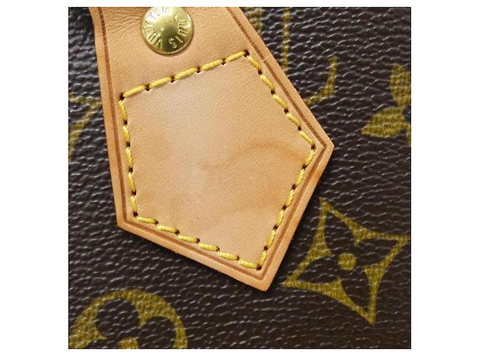Borsa Louis Vuitton Monogram Sac Plat Marrone - vista 4