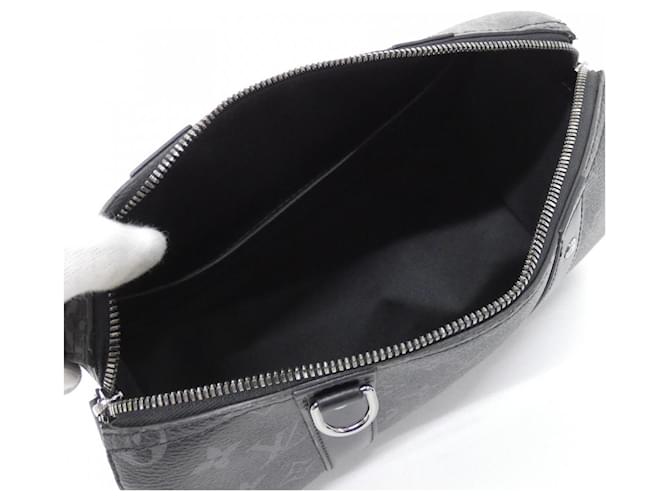Borsa a tracolla Louis Vuitton Monogram Eclipse Reverse City Keepall Nero Grigio - vista 6