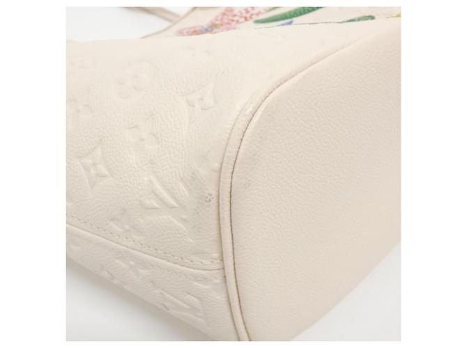 Borsa Louis Vuitton Monogram Empreinte Neverfull MM Beige - vista 3