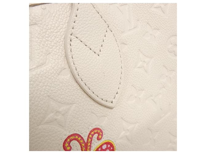 Borsa Louis Vuitton Monogram Empreinte Neverfull MM Beige - vista 4