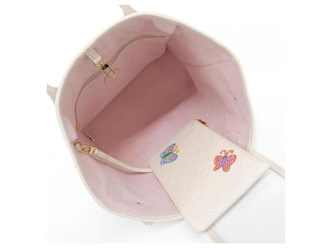 Borsa Louis Vuitton Monogram Empreinte Neverfull MM Beige - vista 6