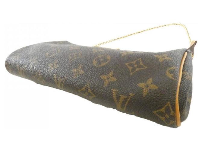 Borsa a tracolla Louis Vuitton Monogram Eva Marrone - vista 3