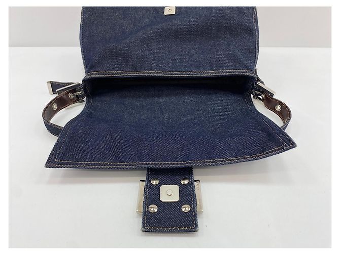 Borsa a secchiello Fendi Mamma Blu navy - vista 10