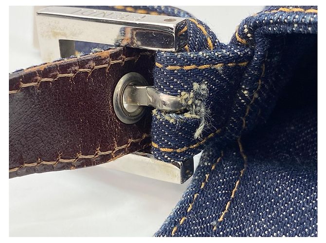 Borsa a secchiello Fendi Mamma Blu navy - vista 11