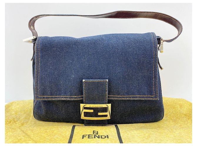Borsa a secchiello Fendi Mamma Blu navy - vista 12