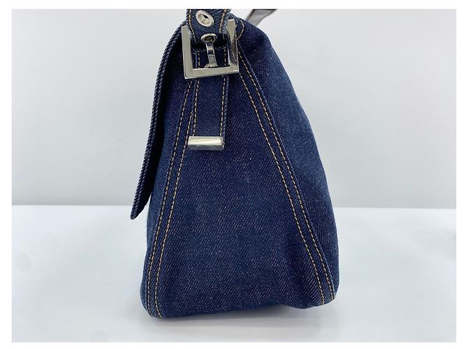 Borsa a secchiello Fendi Mamma Blu navy - vista 3