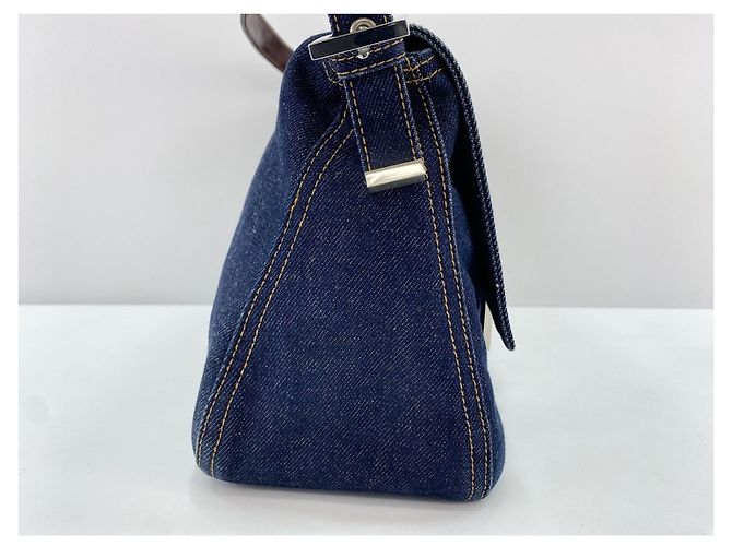 Borsa a secchiello Fendi Mamma Blu navy - vista 4