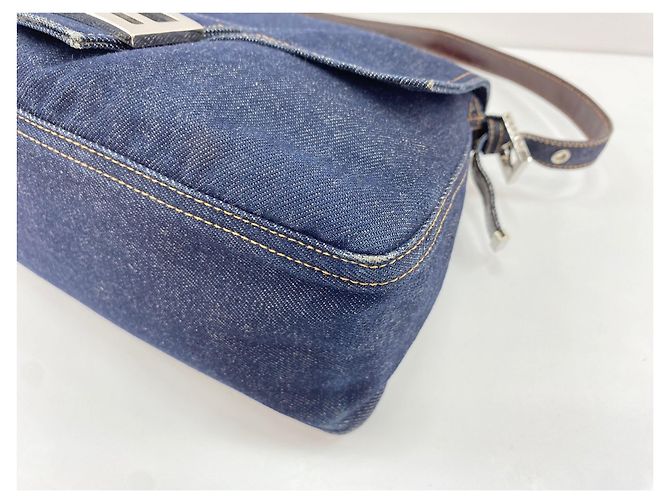 Borsa a secchiello Fendi Mamma Blu navy - vista 7