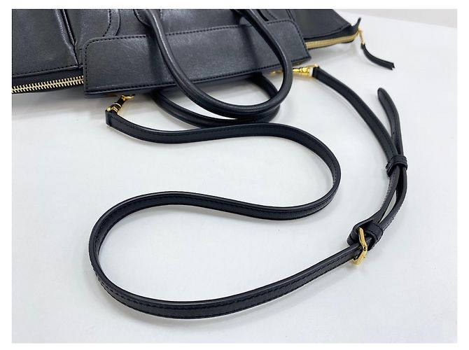 Céline Celine Small New Luggage Shoulder Bag Nero - vista 10